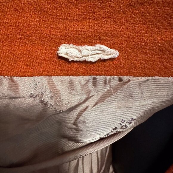 Mondo Di Marco 1970s Vintage Womens Wool Blazer Jacket Medium Orange Retro Lined - Picture 14 of 16